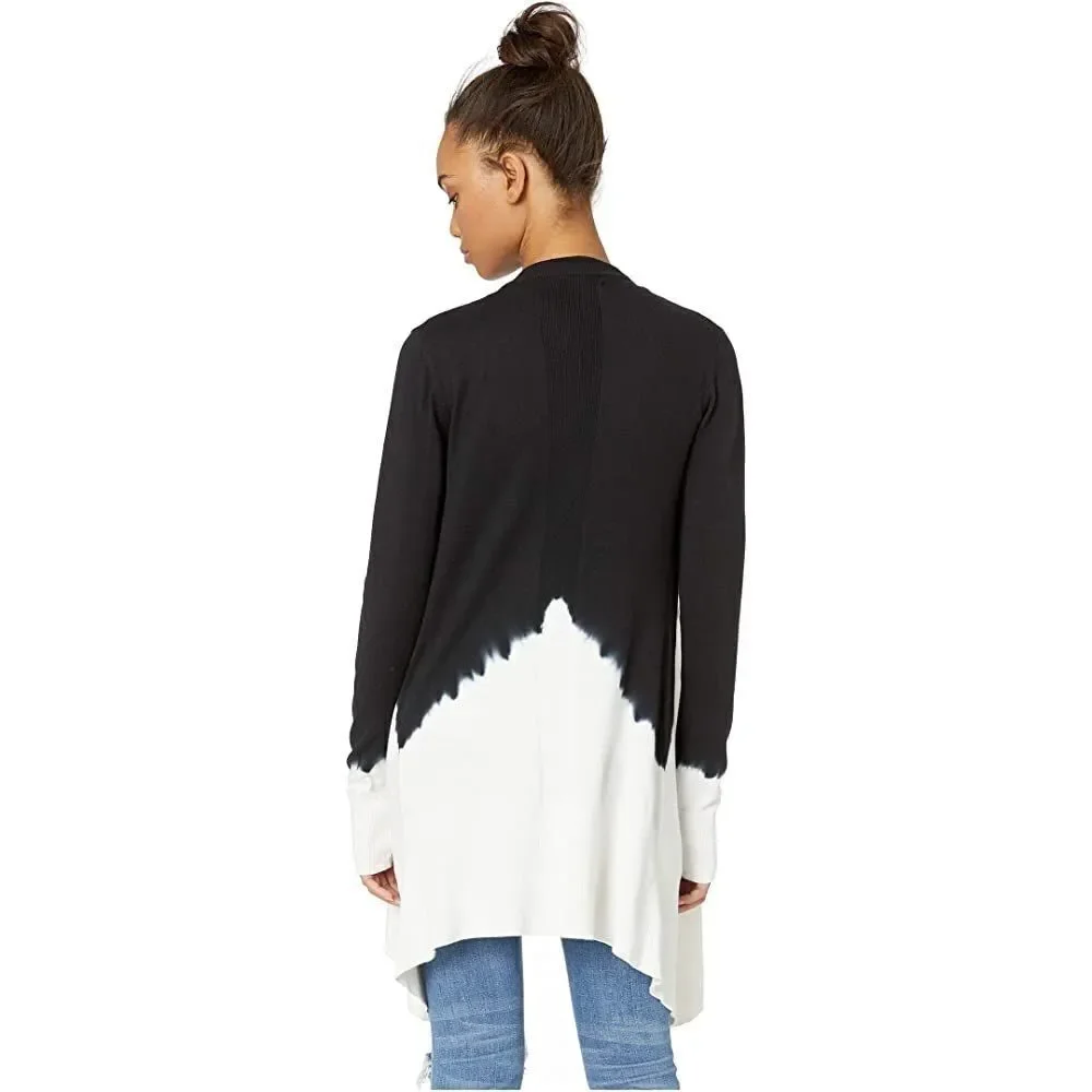 Blanc Noir Dip-Dye Long Cardigan - Black and White size S NWT - Picture 2 of 6